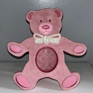 Authentic Coach Teddy Bear Photo Frame